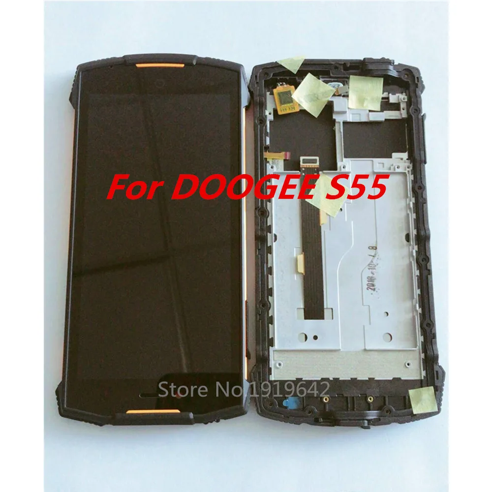 Телефон DOOGEE S55 1440*720 IP68 ЖК-дисплей в сборе с рамкой+ сенсорная панель для ремонта сенсорного экрана стекло дигитайзер Ремонт
