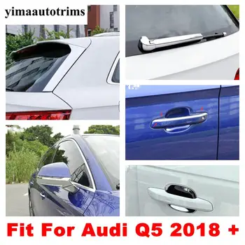 

Rear Window Wiper / Rearview Mirror Rubbing Protective Strip / Side Door Handle Grab Cover Trim ABS For Audi Q5 2018 2019 2020