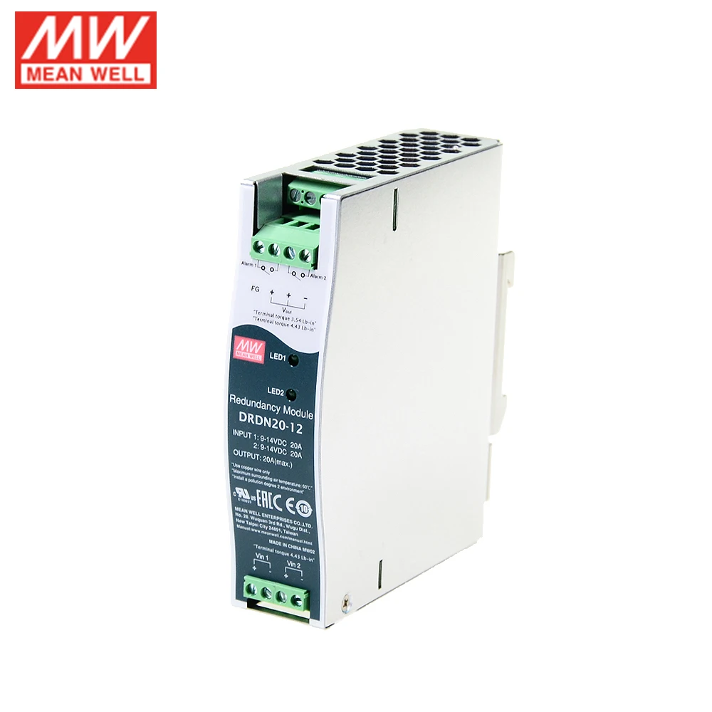 Бренд MEAN WELL представляет DRDN20-12/24/48 12V 24V 48V 20A DIN Rail Тип Питание модуль
