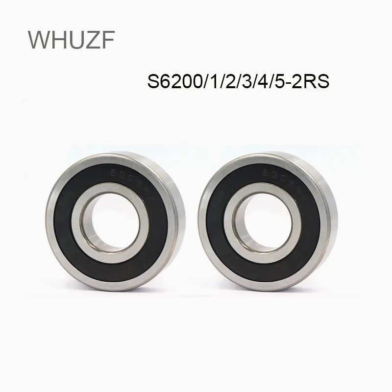 

WHUZF 5/10PCS Stainless Steel Ball Bearing S6201RS S6200RS S6202 S6203 S6204 S6205RS Bearing ABEC5 Stainless Steel Ball Bearings