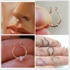 TIANCIFBYJS 2pcs U Shaped Fake Nose Ring Hoop Septum Rings Stainless Steel Nose Piercing Fake Piercing Oreja Pircing Jewelry ► Photo 2/6