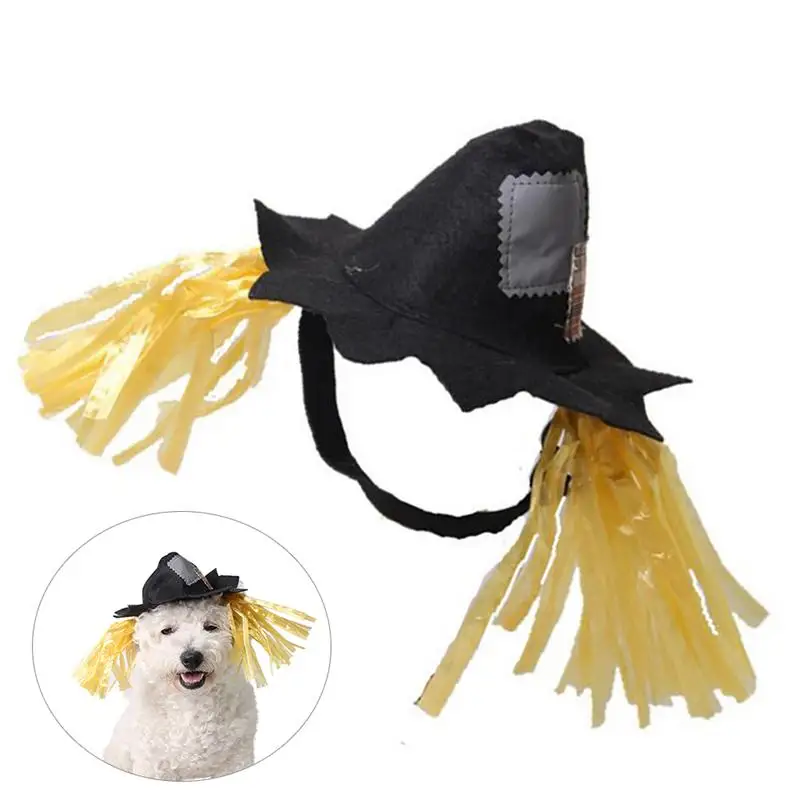 1pc Pet Hat Durable Halloween Comfortable Decorative Scarecrow Hats Scarecrow Costumes Cosplay Caps for Cat Pet Dog