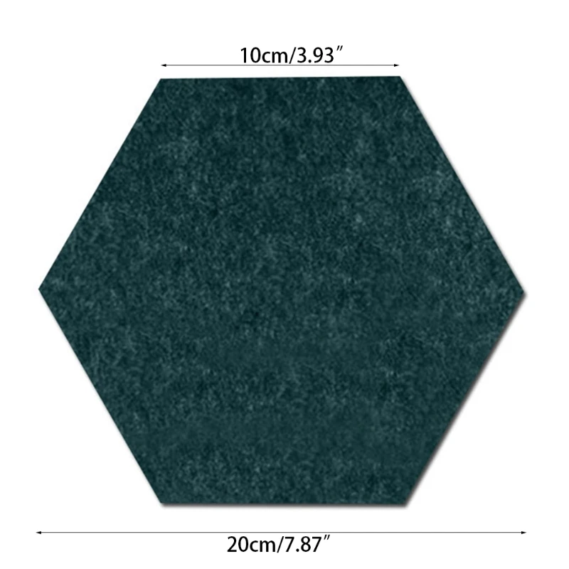 New Thick Felt Board Hexagon Design Side Length 10cm for Displaying Photos Notes Memos Painting Artworks Art Wall Decoration