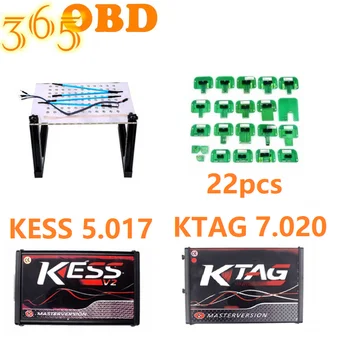 

22Pcs Adapters+ Car ECU Chip Tuning Tool with 4 Probe Pens+ KESS V5.017 KTAG V7.020 LED BDM Frame Programmer KESS / KTAG