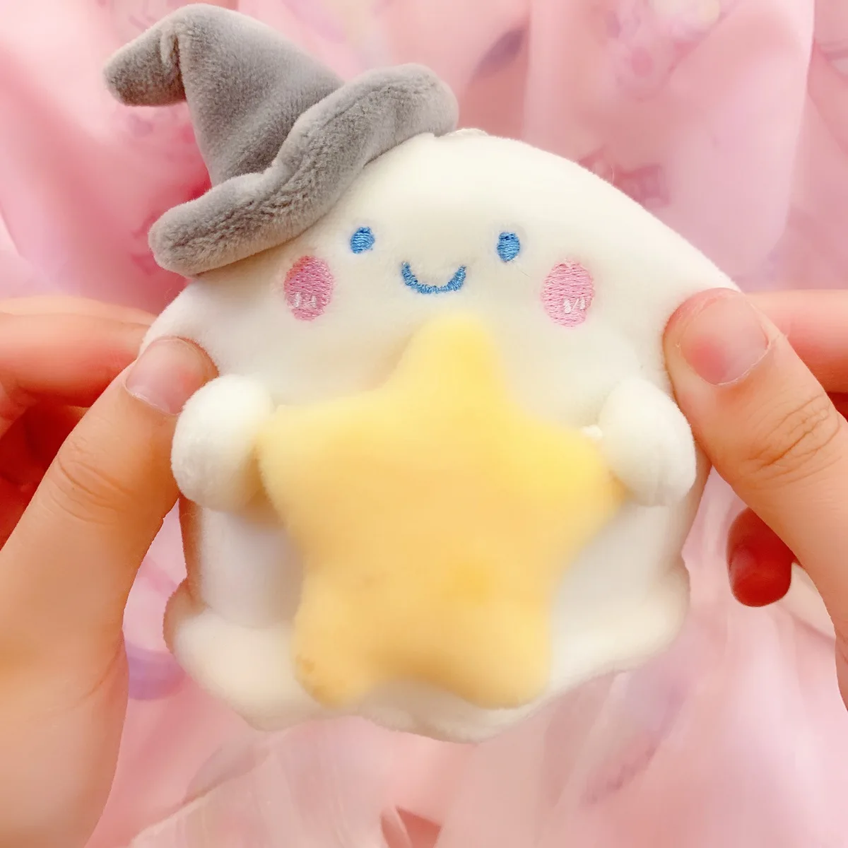 Kawaii аниме Призрак с сердцем звезда плюшевая игрушка мягкая мультяшная кукла Moster домашний диван подушка для детей для девочек подарок для влюбленных