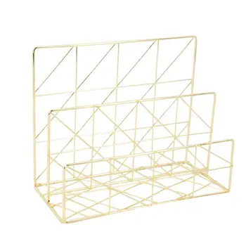 

1 PC Magazine Storage Rack Durable Decorative Desktop Organizer Sundries Shelf for Office Shop Home Cafe