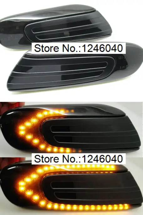 2 шт. светодиодный динамический боковой габаритный указатель поворота, светильник, последовательный мигалка, повторитель, светильник для MINI COOPER F55 F56 F57 2011 - Испускаемый цвет: BLACK Dynamic