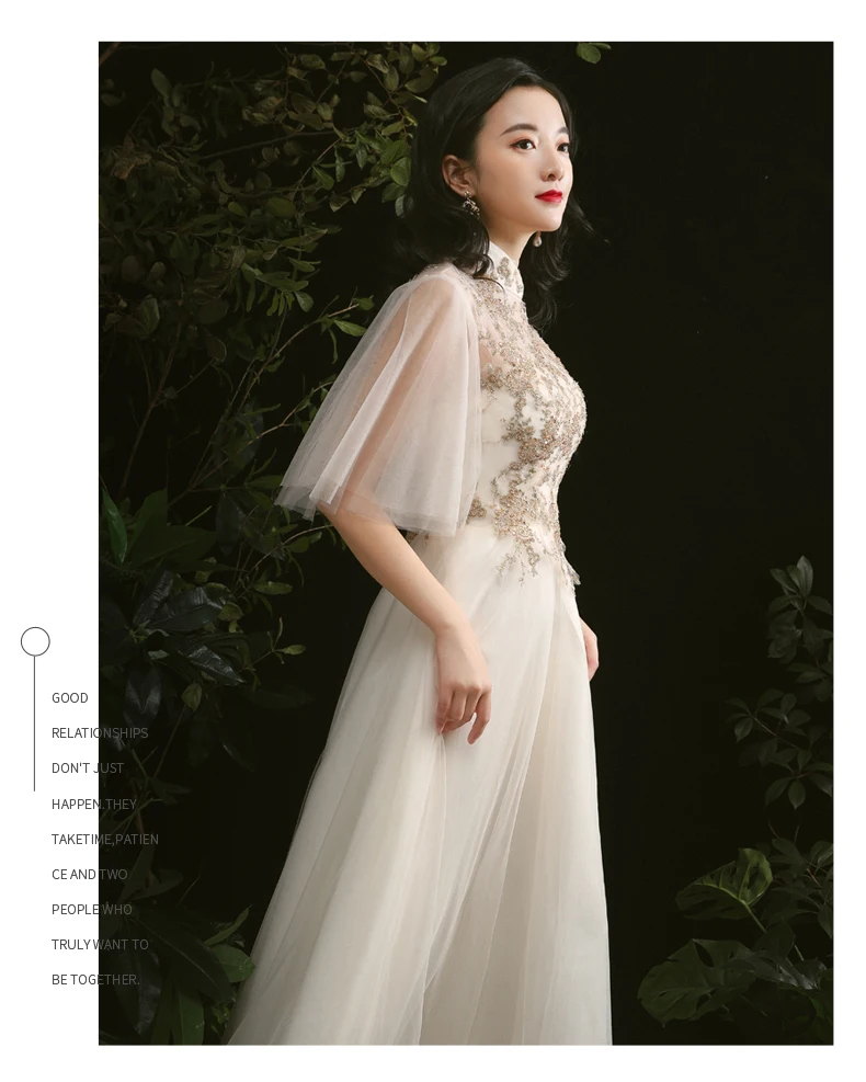 Robe de soiree цвета шампанского, тюлевые женские вечерние платья для банкета, Длинные вечерние платья, vestido de festa размера плюс, на заказ, платье для выпускного вечера