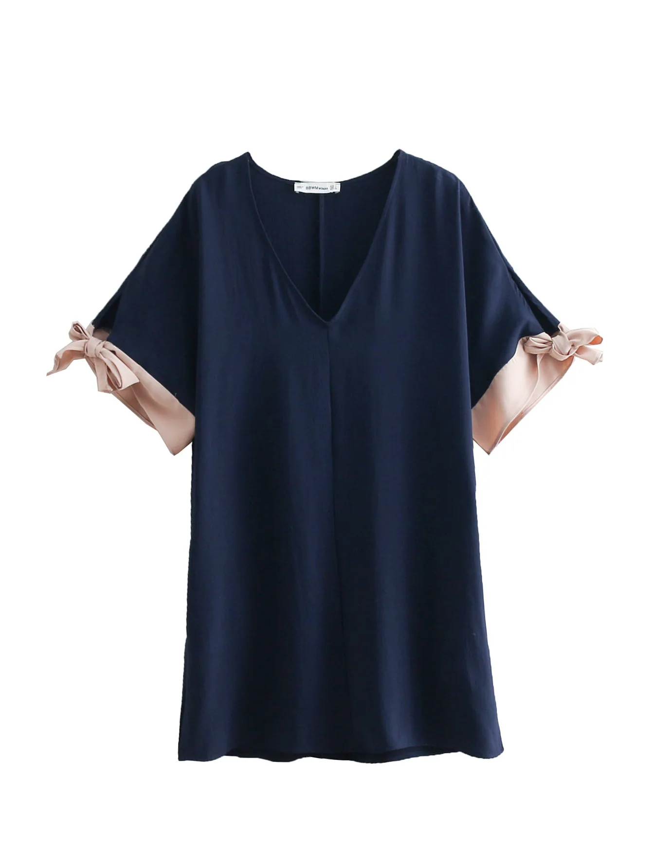 

2019 Western Style Spring And Summer WOMEN'S Dress New Style Bow-Accent Dress