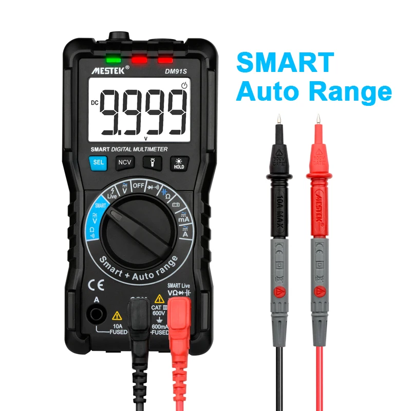 MESTEK Intelligent multimeter DM91A/DM91S multimeter 9999 counts smart auto range tester multimetre multi meter multitester