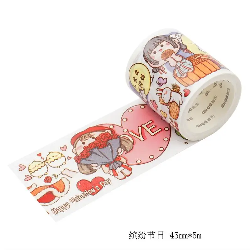 21styles Very Kawaii Cute Cartoon Little Girls Animal Food Expression Color Deco Washi Tape DIY Planner Scrapbookin Masking Tape