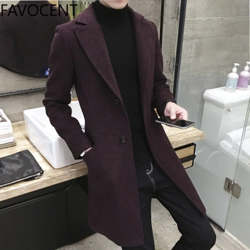 Men Coats Casual Long Top Mens Thick Wool Trench Fashion Warm Coat Lapel Spring Autumn Overcoat Plus Size 5XL Long Coat Men Coats Casual Long Top Mens Thick Wool Trench Fashion Warm Coat Lapel Spring Autumn Overcoat Plus Size 5XL Long Coat