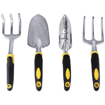 

Gardening Tools, Garden Tools, Garden Tool Set, 4 Pieces Kit Gardening Set, with Heavy Duty Cast-Aluminium Tools
