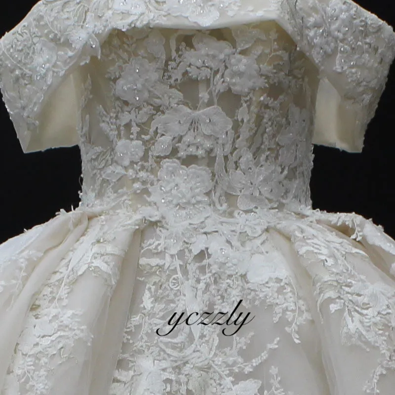 Robe De Mariee роскошное вечернее платье без бретелей свадебное платье для принцессы Дубай с открытыми плечами кружева аппликации Алмаз Свадебные платья YW151