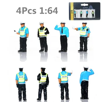 

4Pcs/Set DIY 1:64 Sand Table People Figures Toys Policemen Figures Model