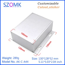 1 шт. 52*128*130 мм анодированный алюминиевый корпус для установки электроники экструдированный алюминиевый электронный футляр для проекта Корпус