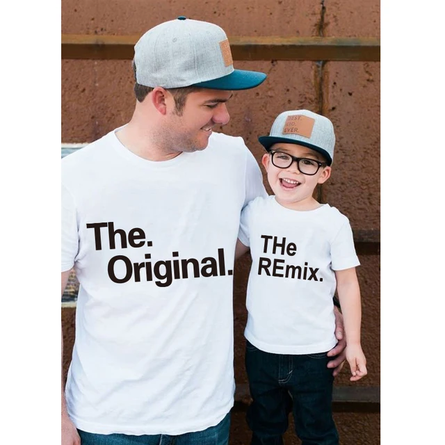 Original/Remix Family Matching-Conjuntos para papá, mamá y niños, indumentaria para la familia, camisetas, regalo Día del Padre