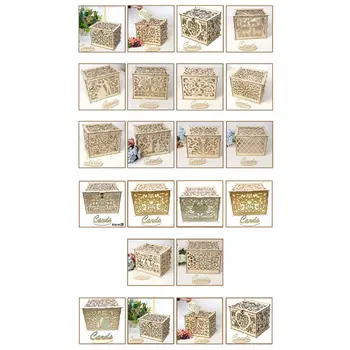 

DIY Wedding Wooden Card Sign Money Box Case with Lock Rustic Reception Favors Delicate, impressive craftsmanship