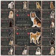 [Kelly66] Домашние животные, собаки, померанский мопс, Шиба-ину, Йоркский оловянный плакат, металлический знак, домашний декор, настенная живопись 20*30 см, размер Dy111