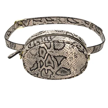

Round Women's Waist Bag 2020 Leather Serpentine Fashion Belt Bags for Women Tassel Decoration Fanny Pack Lady Travel Bumbag