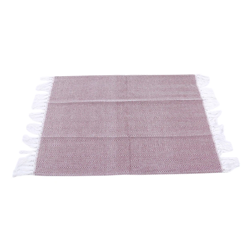 Hand-made Tassel Napkin Cotton Yarn Dyed Dish Towel Cleaning Cloth Multi Tea Towel Dishtowel Kitchen Towel