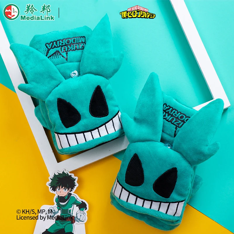Boku no Hero Academy My Hero Academy Midoriya izku, теплые плюшевые перчатки для косплея, теплые рукавицы для мальчиков и девочек, рождественские подарки