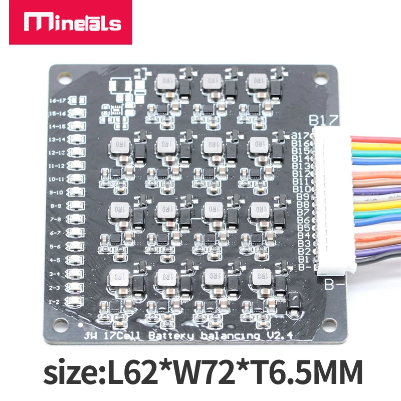 Scheda di Bilanciamento Attivo per Batterie Li-ion 16s 17s 1.2a, Equalizzatore Lifepo4, Scheda di Trasferimento Energetico per Pacchi Batteria PCM - immagine 3