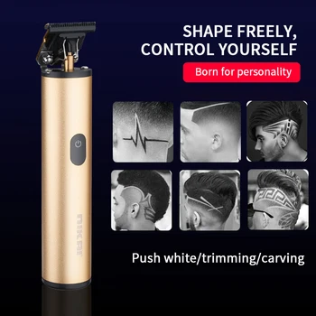 

USB Rechargeable Hair Clipper Electric Hair Trimmer Cordless Shaver Trimmer 0mm Men's Professional Barber Hair Cutting Machine