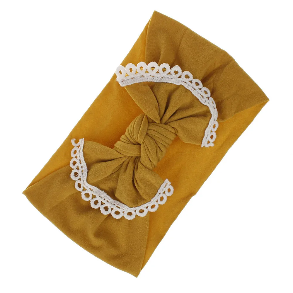 2020 Brand New Newborn Toddler Baby Girls Baby Bow Lace Elastic Hair Headband Hair Accessories Baby Gifts