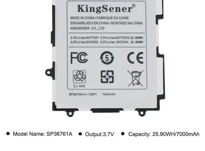 Kingsener Sp3676b1a(1s2p) планшет Батарея для samsung Galaxy Note 10,1 Tab 2 P5100 P5110 P7500 P7510 N8000 N8010 N8013 7000 мА-ч