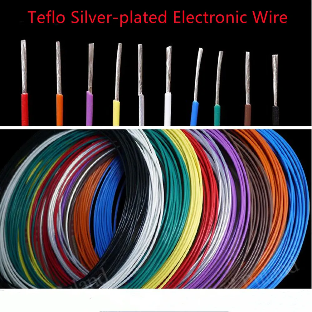 FF46-2 FEP PFEP PTFE Teflo посеребренный сигнал электронный провод медный многожильный