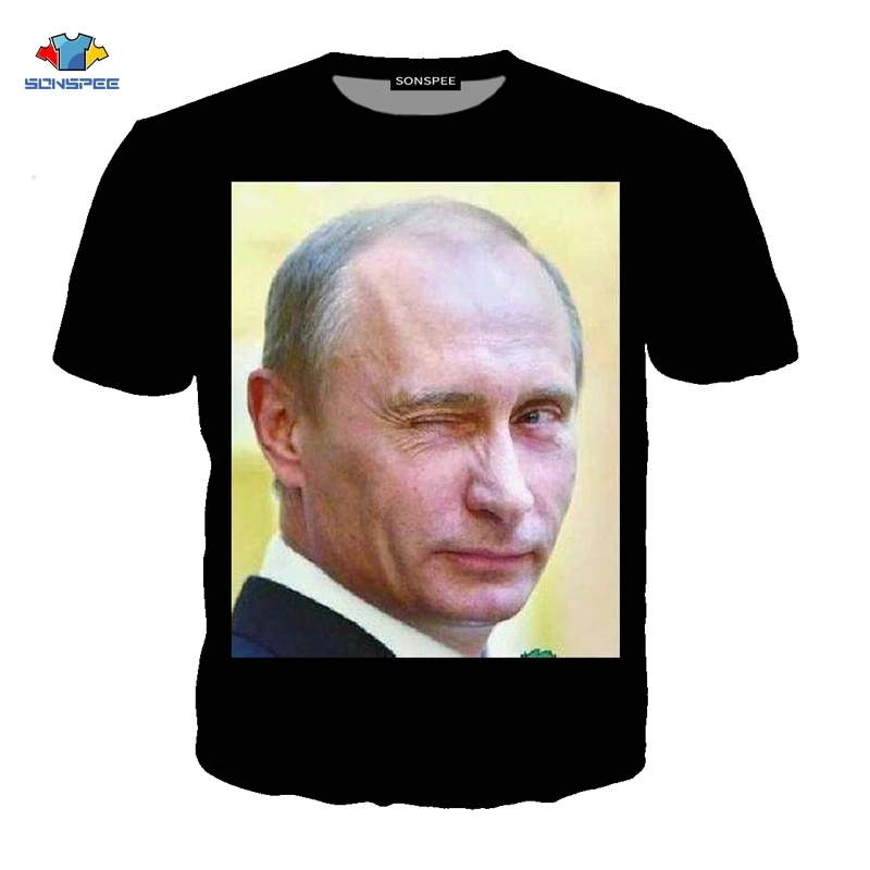 14 SONSPEE новая забавная Для Мужчин's Футболка Путин короткий рукав, модная кофта с матросским воротником животных Путин футболка с медведем, 3D принтованные летние Для мужчин Детские футболки с рисунками из мультфильмов - Цвет: 14