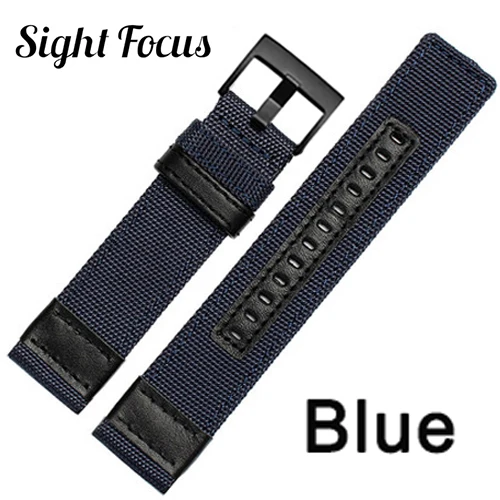 blue strap Sight Focus 24мм нейлоновый ремешок для часов для серии Suunto TRAVERSE Alpha Traverse Alpha, Suunto 9, Suunto 9 baro, Spartan sport, ремешок Essential для часов Essential Band Черный армейский зеленый синий кафе - Цвет ремешка: blue strap