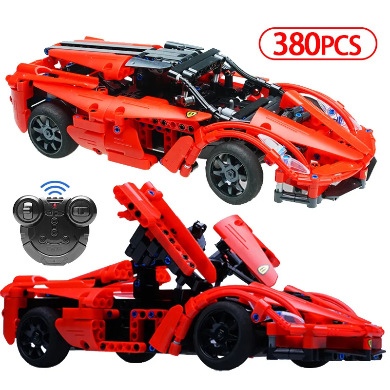 

380PCS RC Super Racing Car Model Building Blocks Legoing Technic DIY Model Speed Remote Control Vehicle Toys for Boys
