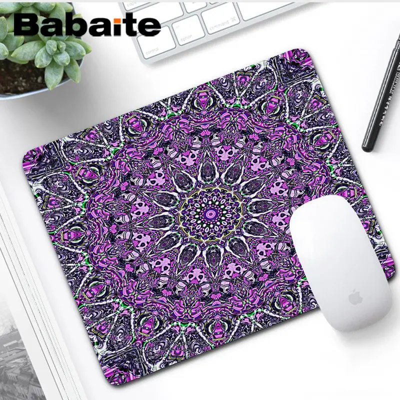 No LockEdge 18x22cm Babaite ваши собственные коврики красочные мандалы противоскользящие прочные силиконовые компьютерные коврики для ноутбука игровой коврик для мыши - Цвет: No LockEdge 18x22cm