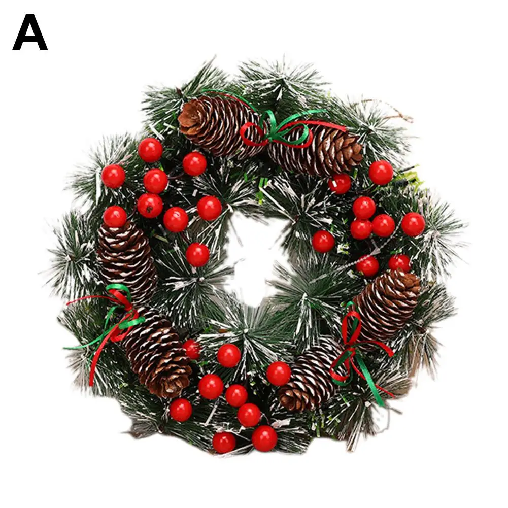 

Christmas Handmade Wreath Rattan Pendant Premium Silk Cloth Garland For Shopping Mall Christmas Tree Decoration Ornament Wreath