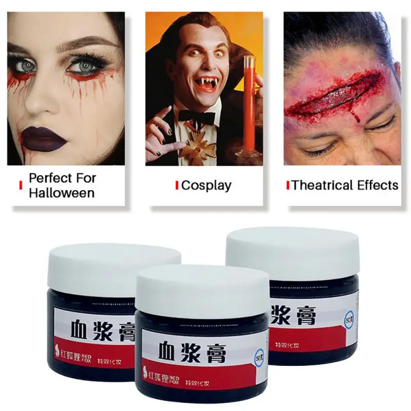 Halloween Fake Blood Face Body Paint Wounds Scars Bruises Cosplay Party Vampire Decorations Supplies Makeup