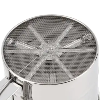 

Stainless Steel Mesh Flour Sifter Mechanical Baking Icing Sugar Shaker Sieve