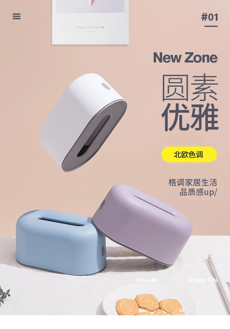 Plastic Tissue Box Square Home Tissue Container Car Napkins Holder Case Home Organizer Kitchen Storage Boxes Holdler Table Decor