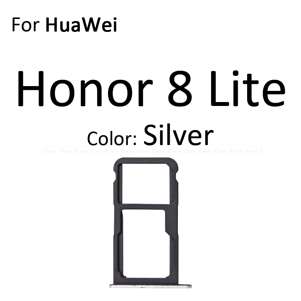 Гнездо для sim-карты Слот Лоток для HuaWei Honor 8 Pro Lite ридер Держатель Разъем Micro SD адаптер контейнер - Цвет: ForHonor8Lite Silver