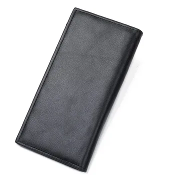 

Hot Sale men long retro wallet Casual Male card wallet Soft leather slim thin Purses for young college students Clutch Money Bag