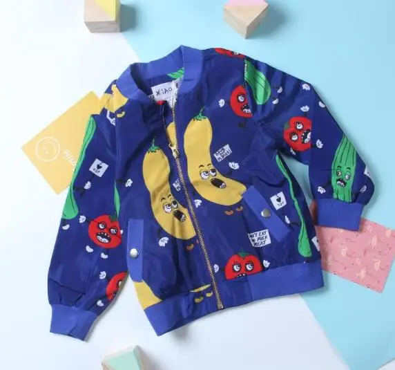 Children's windbreaker children's sweater new cartoon Korean version Boy's Jacket sweater BOY Jackets Coat - Цвет: Синий