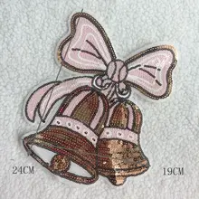 Новая одежда аксессуары блестки колокольчики Рождественская ткань заплатка DIY декоративная заплатка вышивка с бисером вышивка