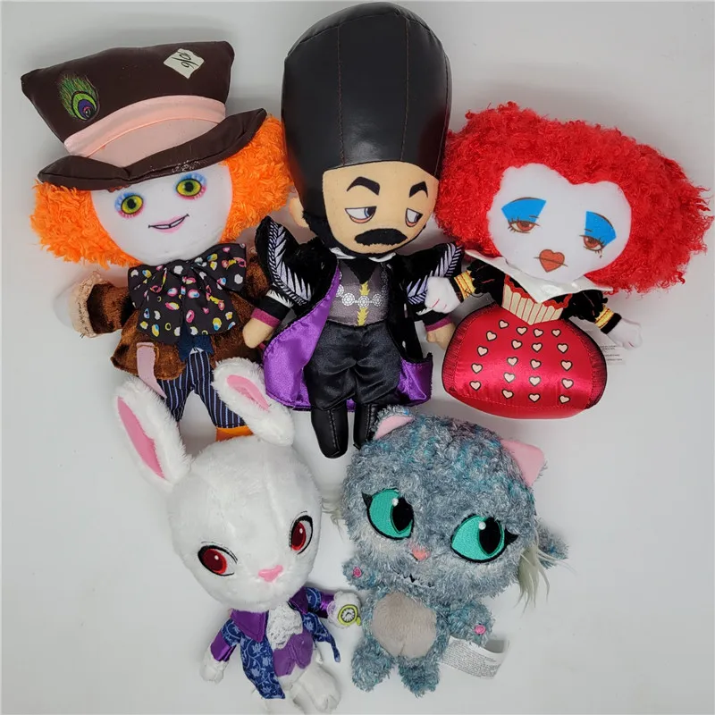 https://ae01.alicdn.com/kf/He2d6301147774cfcab689ba0ac3fde41n/Disney-Alice-In-Wonderland-Characters-Mad-Hatter-White-Rabbit-Queen-of-Hearts-Chesire-Cat-Plush-Doll.jpg