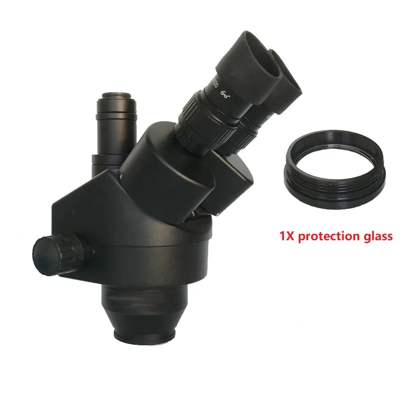 7X-45X 7X-45X Simul-Focal Тринокулярный зум стерео микроскоп головка+ WF10X/20 0.5X 2.0X 1X CTV1/2 адаптер объектива окуляр - Цвет: 7X-45X
