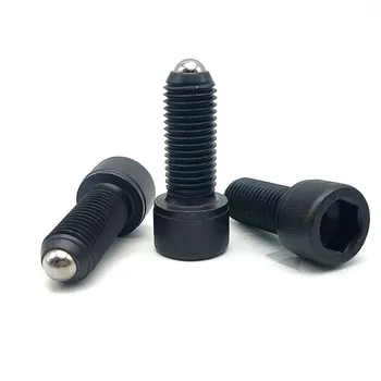 

2pcs M8 Allen bead positioning screws cylindrical type ball plunger headless spring beads screw black color 15mm-40mm length