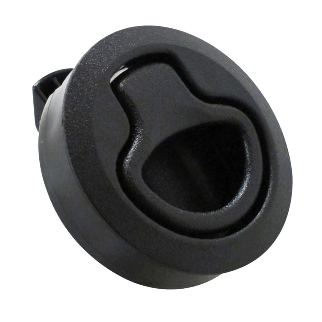 Marine Boat 2 inch 50mm Round Flush Mount Pull Hatch Latch Lift Handle, Black