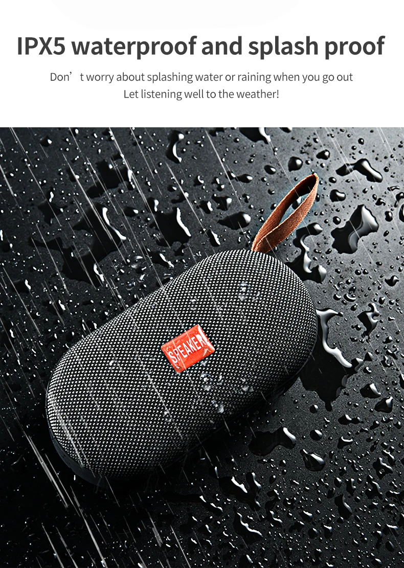 TKEY Портативный Мини Bluetooth динамик беспроводной Hands Free водонепроницаемый динамик s для ванной комнаты автомобиля открытый сабвуфер музыка громкоговоритель