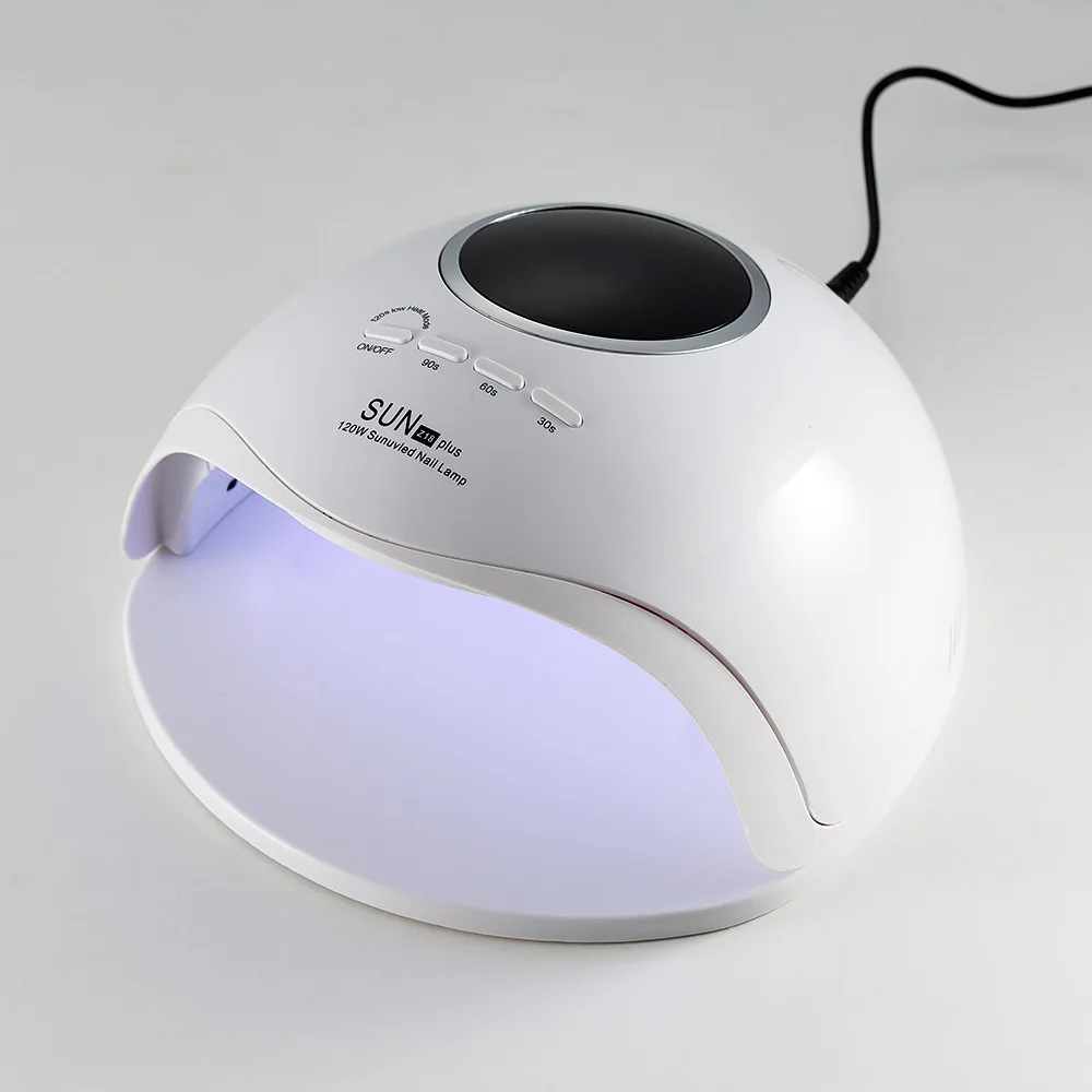 CHHENYE абсолютно новая лампа SUNZ18 для ногтей с ЖК-цифровым дисплеем инфракрасная Индукционная 120 Вт Сушилка для ногтей автоматический датчик маникюрная машина - Цвет: white