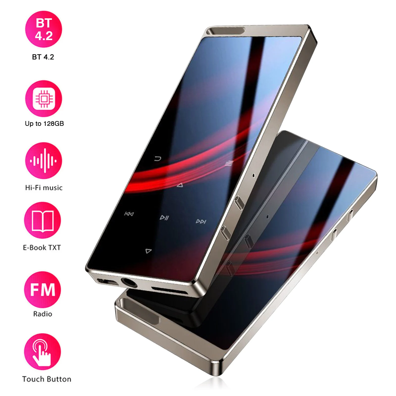 Портативный музыкальный MP3-плеер RUIZU D15 Bluetooth hi-fi звук 1 8 дюйма TFT-экран с динамиком